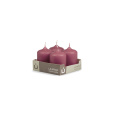 Svíčka adventní -  MAT N44 Cylinder 40x60 mm - 4 ks růžová