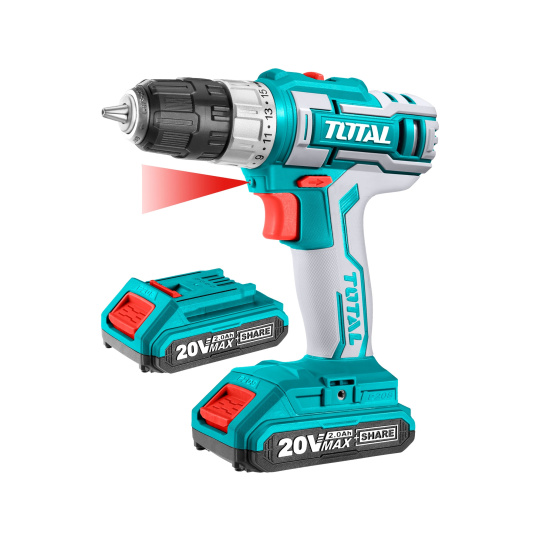 Vrtací šroubovák AKU, 20V Li-ion (2x), 2000mAh