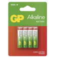 Alkalická baterie GP Alkaline AAA (LR03) - 4ks