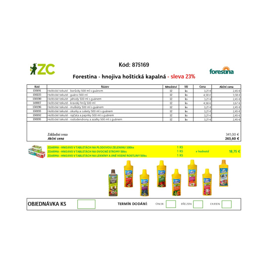 EUR KD Displej - Forestina - hoštická kapalná hnojiva