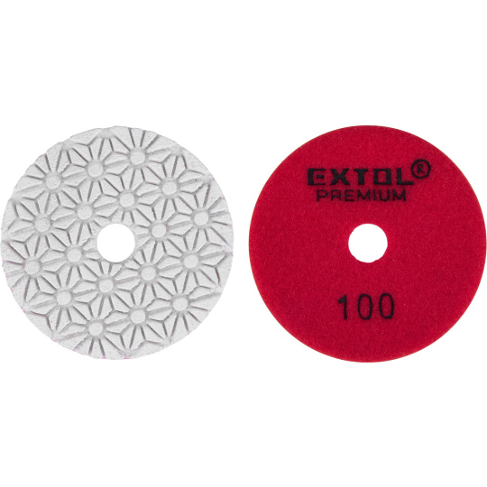 kotouč diamantový leštící na obklady, O100mm, P100, suchý zip