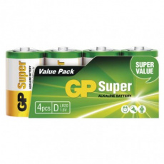 Alkalická baterie GP Super D (LR20) - 4ks Alkalická baterie GP Super D (LR20) - 4ks