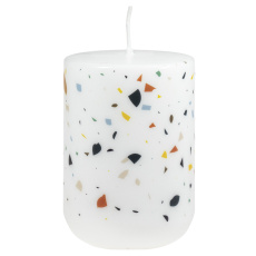 Svíčka Terrazzo Bucket 70 x 100 mm - malý vzor Svíčka Terrazzo Bucket 70 x 100 mm - malý vzor