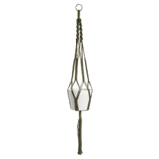 Závěs na keramické květináče 1030 - bavlna 90 cm Natural Green