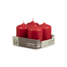 Svíčka adventní - MAT N136 Cylinder 60x90 mm - 4 ks červená Svíčka adventní - MAT N136 Cylinder 60x90 mm - 4 ks červená
