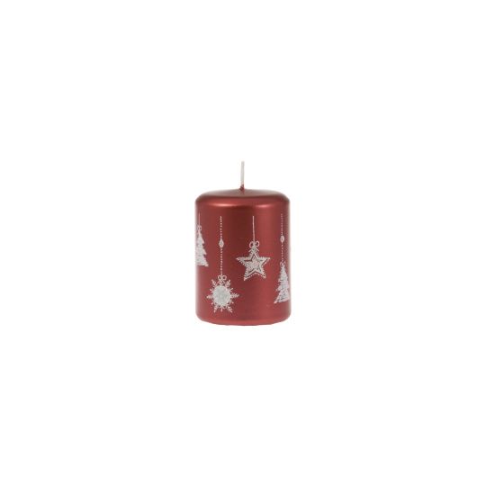 Svíčka vánoční Moments Pillar 60x80 mm - červená