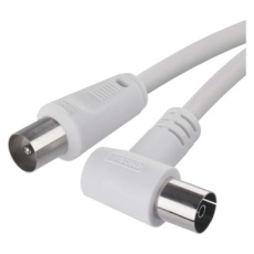 Anténní koaxiální kabel stíněný 2,5m – úhlová vidlice Anténní koaxiální kabel stíněný 2,5m – úhlová vidlice