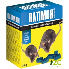 Ratimor Brodifacoum - parafínové bloky 300 g krabička