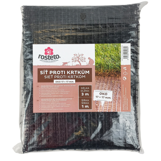 Síť proti krtkům Rosteto - 3 x1 m černá