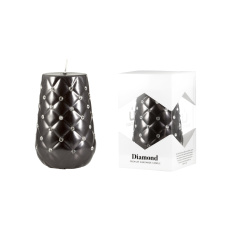 Svíčka Diamond Cone 80x120 mm - černá metalíza Svíčka Diamond Cone 80x120 mm - černá metalíza