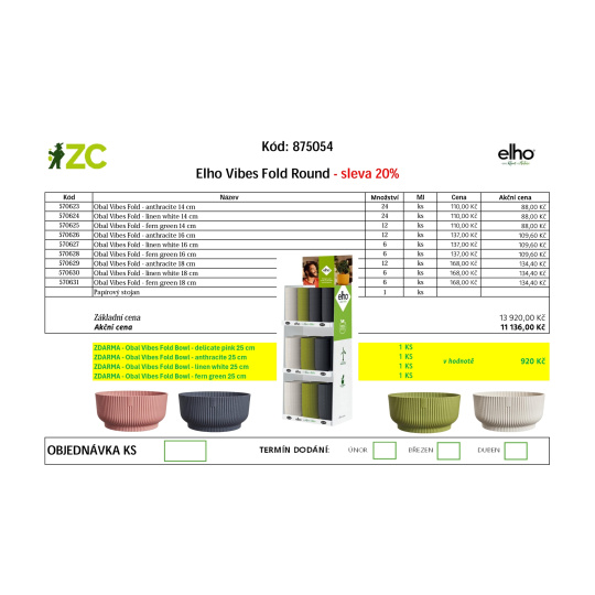 KD Displej - Elho - Vibes Fold Round