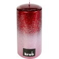 Svíčka válec Grace 70x150 mm - metalická červená