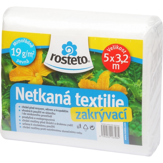 Neotex / netkaná textilie Rosteto - bílý 19g šíře 5 x 3,2 m