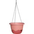 Květináč Mareta závěsný - růžová tmavá + vínová 30 cm