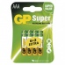 Alkalická baterie GP Super AAA (LR03) - 8ks