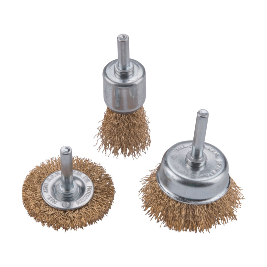 kartáče pomosazené, sada 3ks, O 25-50-50mm kartáče pomosazené, sada 3ks, O 25-50-50mm