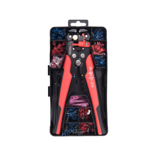 kleště odizolovací/krimpovací a koncovky, sada 231ks, 210mm/0,2-6mm2
