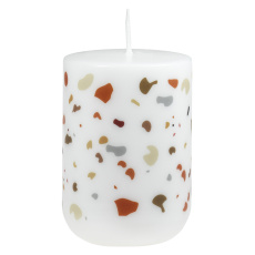 Svíčka Terrazzo Bucket 70 x 100 mm - střední vzor Svíčka Terrazzo Bucket 70 x 100 mm - střední vzor