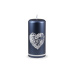 Svíčka Beautiful Heart Pillar 70x150 mm - modrá metalíza