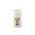 Svíčka Deer Pillar 70x150 mm - krémová
