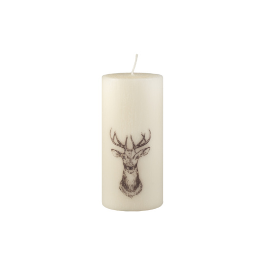 Svíčka Deer Pillar 70x150 mm - krémová