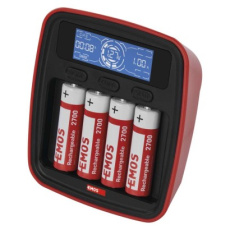 Nabíječka baterií EMOS profi BCN-42D + 4AA 2700 Nabíječka baterií EMOS profi BCN-42D + 4AA 2700