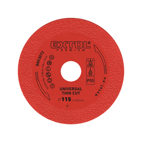 kotouč diamantový řezný EXTRA tenký, 115x22,2x1,2mm