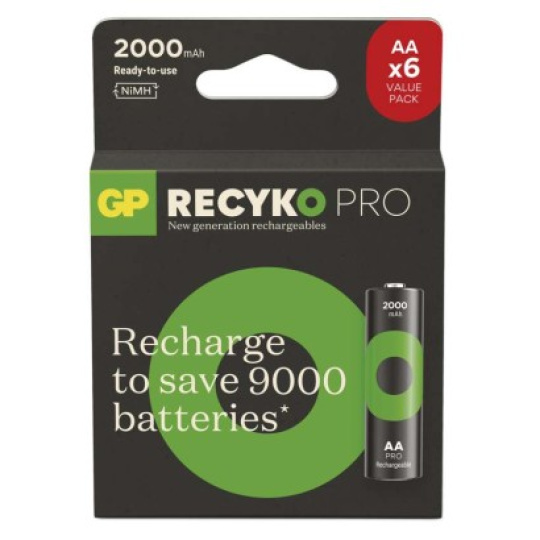 Nabíjecí baterie GP ReCyko Pro Professional AA (HR6) - 6ks