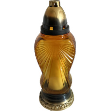 Svíčka sklo lampa L-476 - 100 g paprsky/oranžová Svíčka sklo lampa L-476 - 100 g paprsky/oranžová