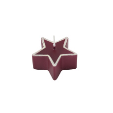 Svíčka Star 60x30 mm - tm. červená metalíza Svíčka Star 60x30 mm - tm. červená metalíza