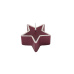 Svíčka Star 60x30 mm - tm. červená metalíza