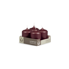 Svíčka adventní - METAL M86 Cylinder 40x60 mm - 4 ks vínová Svíčka adventní - METAL M86 Cylinder 40x60 mm - 4 ks vínová