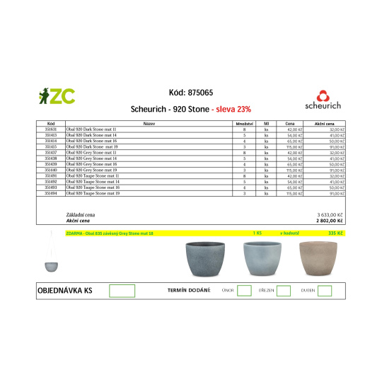 KD Displej - Scheurich - 920 Stone