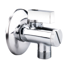 POŠK. OBAL ventil rohový s filtrem a kovovou pákou, 1/2"-3/8"