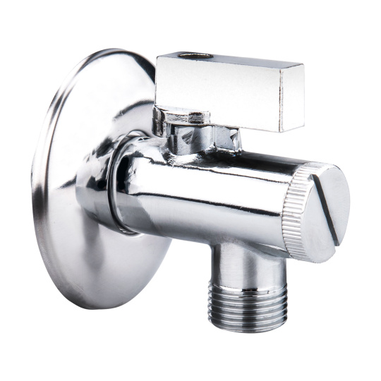 POŠK. OBAL ventil rohový s filtrem a kovovou pákou, 1/2"-3/8" POŠK. OBAL ventil rohový s filtrem a kovovou pákou, 1/2"-3/8"