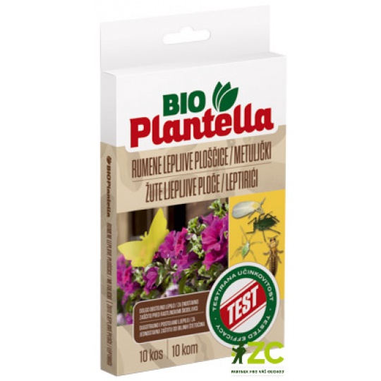 Desky Bio Plantella žluté - "motýl" 10 ks