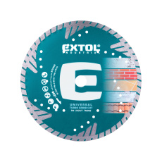 kotouč diamantový řezný, turbo Grind Cut, suché i mokré řezání, O 230x22,2x2,6mm, EXTOL PREMIUM