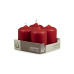 Svíčka adventní -  MAT N36 Cylinder 60x90 mm - 4 ks červená