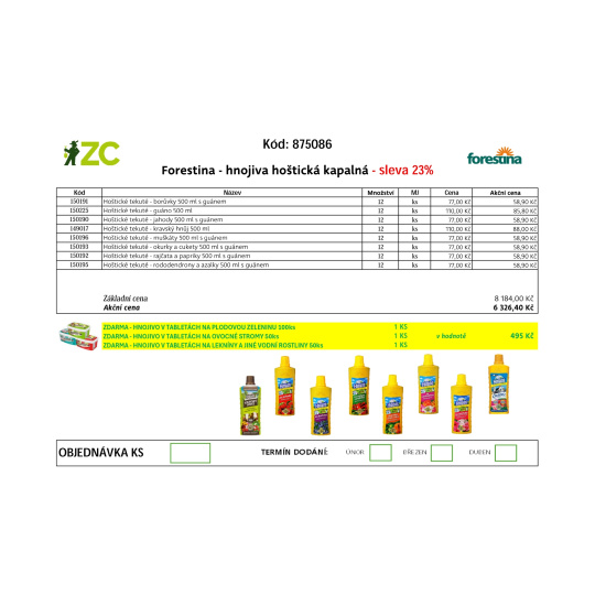 KD Displej - Forestina - hoštická kapalná hnojiva