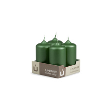 Svíčka adventní - METAL M01 Cylinder 40x80 mm - 4 ks zelená Svíčka adventní - METAL M01 Cylinder 40x80 mm - 4 ks zelená