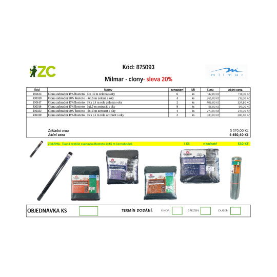 KD Displej - Milmar - clony