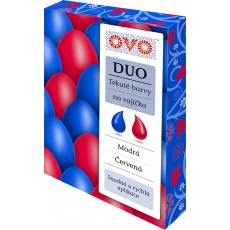 OVO - tekuté barvy DUO modrá/červená (á 20ml)