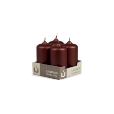 Svíčka adventní - METAL M134 Cylinder 40x80 mm - 4 ks tmavě vínová Svíčka adventní - METAL M134 Cylinder 40x80 mm - 4 ks tmavě vínová