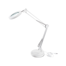 lampa stolní s lupou, USB napájení, bílá, 2400lm, 3 barvy světla, 5x zvětšení