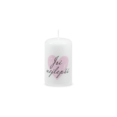 Svíčka Feelings Jsi nejlepší Pillar 60x100 mm - bílá Svíčka Feelings Jsi nejlepší Pillar 60x100 mm - bílá