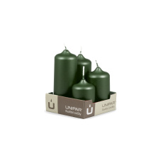 Svíčka adventní - METAL M01 Cylinder Cascada - 4 ks zelená Svíčka adventní - METAL M01 Cylinder Cascada - 4 ks zelená