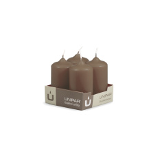 Svíčka adventní - MAT N93 Cylinder 40x80 mm - 4 ks hnědá Svíčka adventní - MAT N93 Cylinder 40x80 mm - 4 ks hnědá