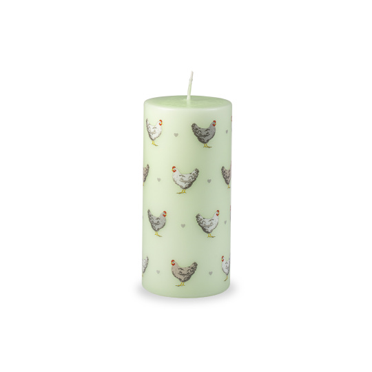 Svíčka velikonoční Cute Hens Pillar 70x150 mm - zelená
