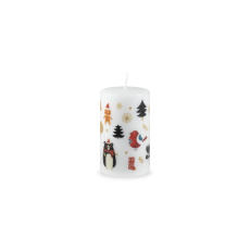 Svíčka vánoční Cute Xmas Pillar 60x100 mm- bílá Svíčka vánoční Cute Xmas Pillar 60x100 mm- bílá
