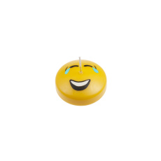 Svíčka Smiley Laugh 45x20 mm - žlutá Svíčka Smiley Laugh 45x20 mm - žlutá